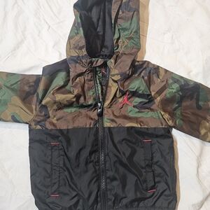 Jordan Kids Camouflage and Black Raincoat